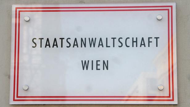 Ein Schild der Staatsanwaltschaft Wien.