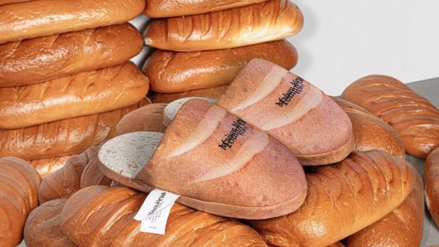 Skurriles Design: Wie wäre es mit Weißbrot-Hausschlapfen?