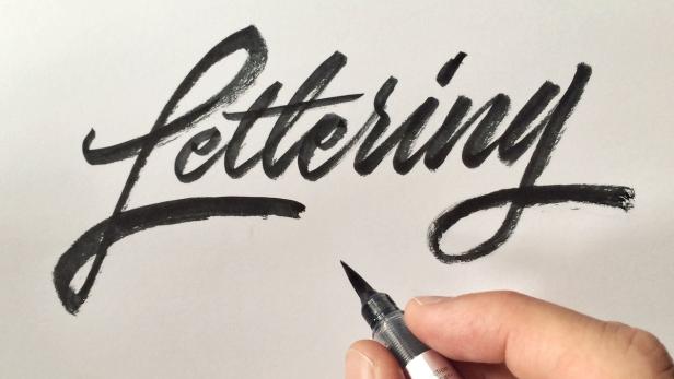 Lettering ist echte Handarbeit.