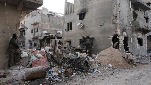 Zerstörtes Gebäude in Benghazi.