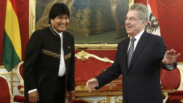 Häufiger und gern gesehener Gast: Evo Morales bei Heinz Fischer