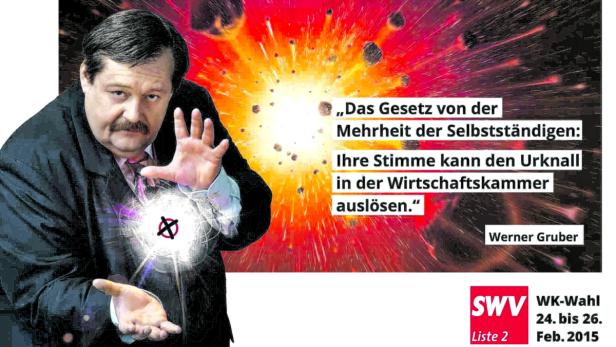 Physiker Werner Gruber wirbt für die Sozialdemokraten.