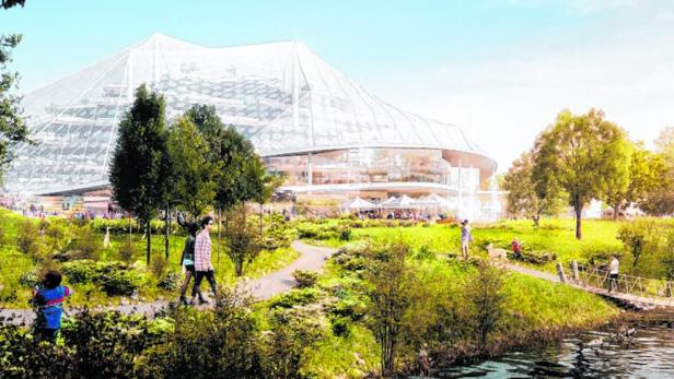Ein Campus für Google: In Googleplex gibt es erste Einblicke: Der riesige Campus im Silicon Valley ist eine Gartenanlage, mit Glashäusern, Wasserwegen und Fauna. Er soll für Besucher offen sein, ein Paradies für Radfahrer.