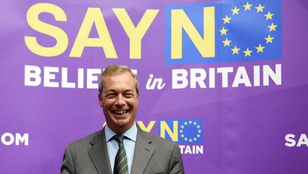 Hat derzeit leicht lachen: Der britische EU-Gegner Nigel Farage wirbt für ein Nein beim Referendum