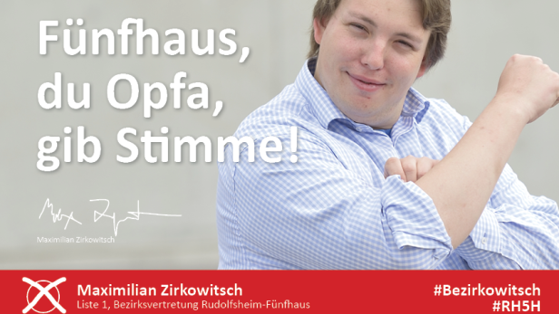Und der Begriff &quot;(du) Opfer&quot; ist uralt. Bild: Wahlplakat eines Wiener Bezirkspolitikers im Jahr 2015