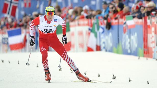 Fokussiert: Johannes Dürr hat beim olympischen Skiathlon eine Medaille im Visier.