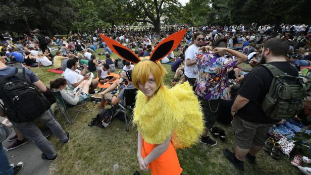 Pokemon Go lockte am Dienstag die Massen in den Stadtpark.