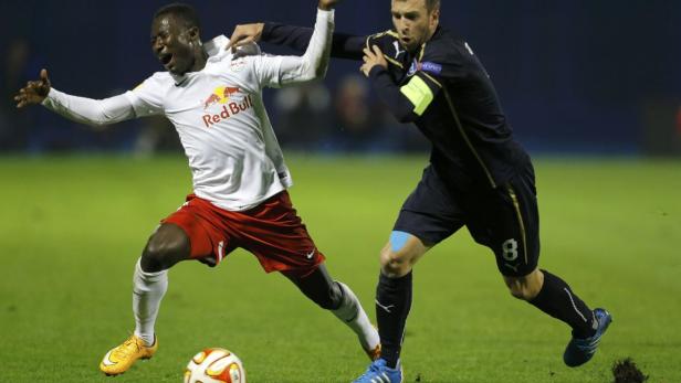 Dinamo Zagreb's Antolic fights for the ball with S