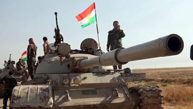 Kurdische Peschmerga-Soldaten haben Gebiete südlich von Kirkuk zurückerobert.