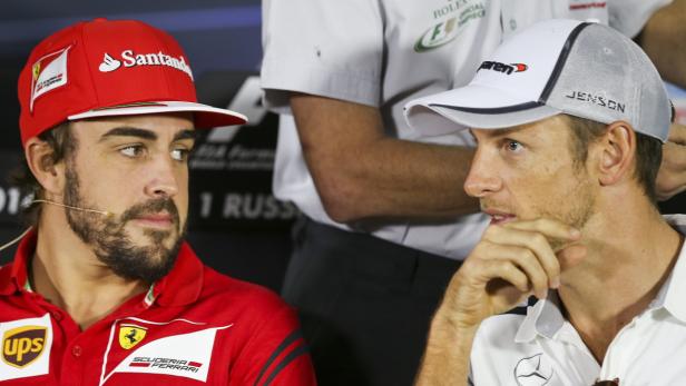 Fahrerkarussell: Ferrari-Mann Fernando Alonso schielt zu McLaren. Dort würde er vermutlich Jenson Button aus dem Cockpit drängen.