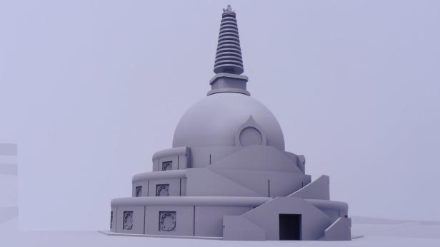 Der Stupa in Grafenwörth soll 33,5 Meter hoch werden.