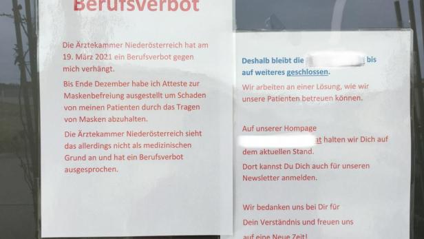 Maskenbefreiungsatteste: Berufsverbot für Kremser Arzt