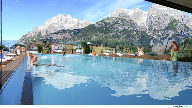 Neu ab Sommer 2021: 4*Superior Wellness mit Infinity Sky-Pool und Schneedusche im Hotel Salzburger Hof in Leogang