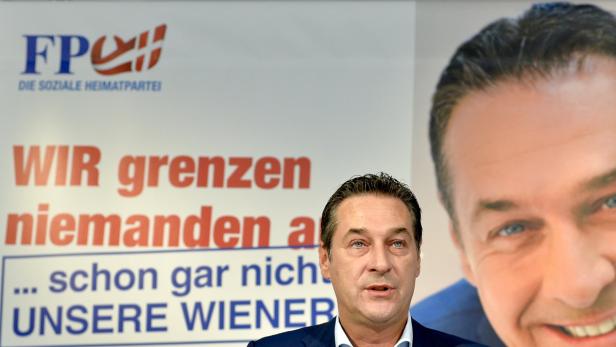 WIEN-WAHL: FPÖ-WIEN "ZWEITE PLAKATWELLE": STRACHE FPÖ-Bundesparteiobmann Heinz-Christian Strache bei der Präsentation am Montag