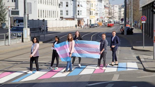 Wiens erster Trans*-Pride-Zebrastreifen am Alsergrund eröffnet