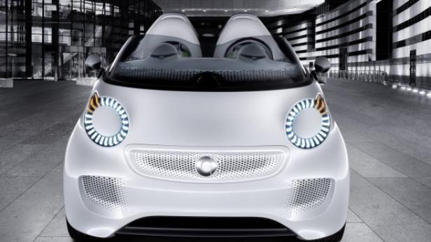 Freundliches Gesicht an diesem Showcar von Smart