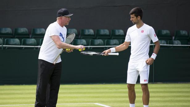 Boris Becker und Novak Djokovic