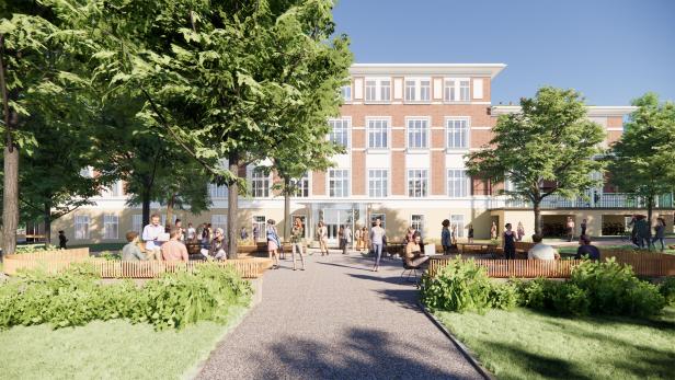 So könnten die Otto-Wagner-Pavillons am Steinhof künftig aussehen