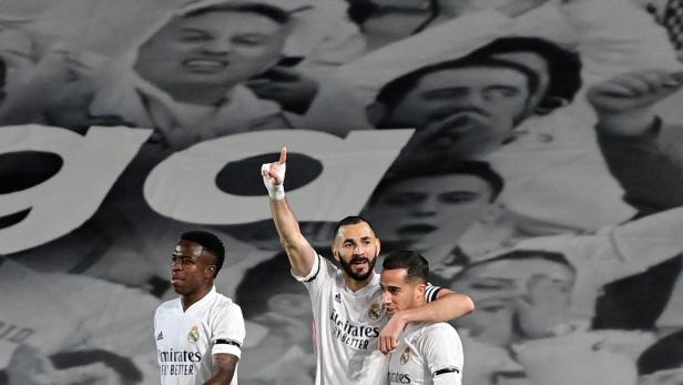 Mann des Abends: Mit einem herrlichern Fersler leitete Karim Benzema Reals Erfolg im Clásico ein