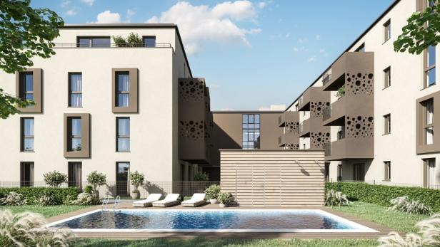 In St. Pölten werden jetzt Wohnungen mit Pool gebaut