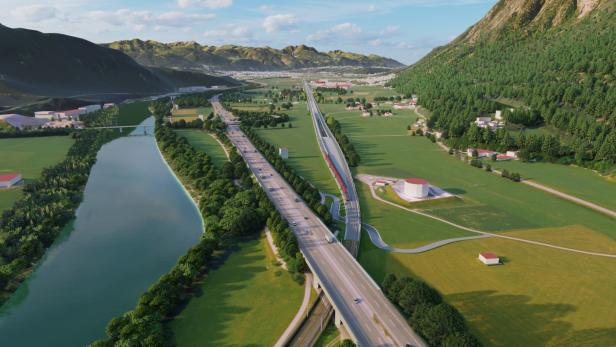 In Tirol soll einer von drei Bahntunneln münden