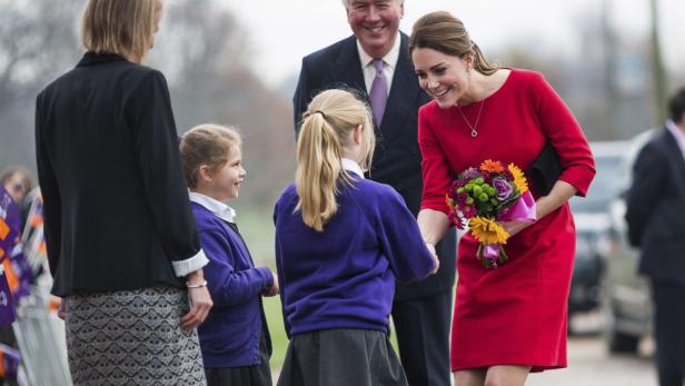 Britain's Catherine, Duchess of Cambridge arrives