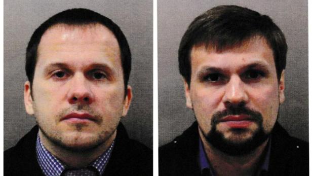 FILE PHOTO: Two men using the aliases Alexander Petrov and Ruslan Boshirov, who were formally accused of attempting to murder former Russian intelligence officer Sergei Skripal and his daughter Yulia in Salisbury, are seen in an image handed out by the Met