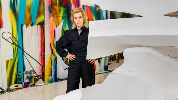 Aus der Ferne auf die Leinwand: Malerin Katharina Grosse in Wien