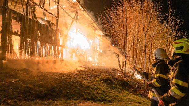 Das Wirtschaftsgebäude in Zöbern wurde ein Raub der Flammen