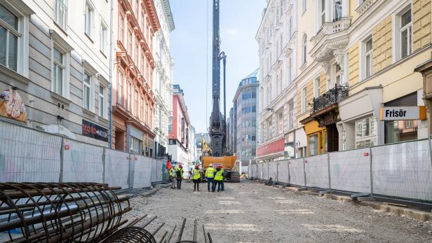 Bau der U2/U5 in Wien