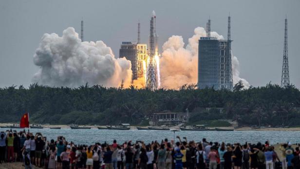 Raketenstart auf der Insel Hainan
