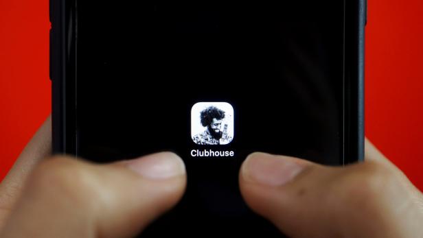 FILE PHOTO: Illustration picture of social audio app Clubhouse