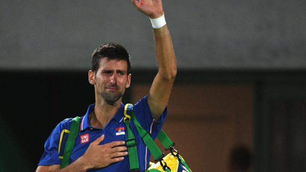 Novak Djokovic verließ das Feld mit Tränen in den Augen.