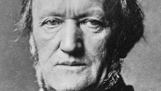 Ein Schwarz-Weiß-Porträt des Komponisten Richard Wagner.