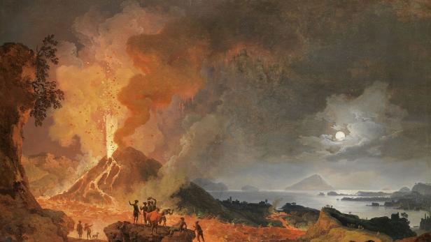Pierre Jacques Volaire, Der Ausbruch des Vesuv, um 1780, Öl auf Leinwand, © Gemäldegalerie der Akademie der bildenden Künste Wien