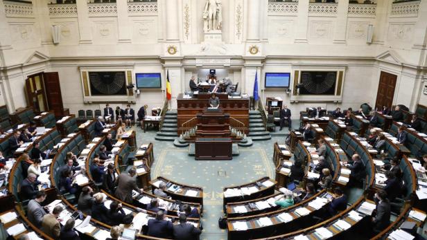 Innenansicht des belgischen Parlaments in Brüssel.