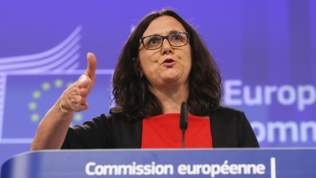 BELGIUM EU US TTIP NEGOTIATION Cecilia Malmstrom: EU-Kommissarin für Handel.