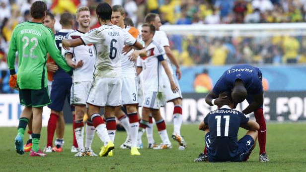 Der letzte deutsche Sieg im Duell mit Frankreich: 1:0 im WM-Viertelfinale 2014, Antoine Griezmann sitzt traurig im Maracanã in Rio