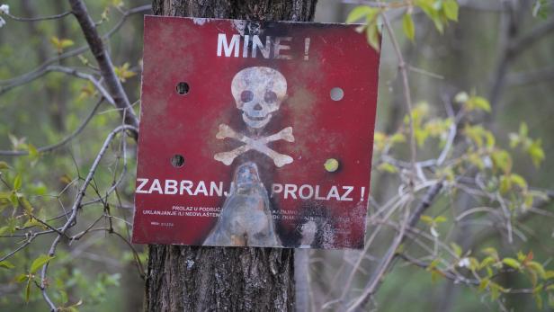 Warnung vor Minen an der kroatisch-bosnischen Grenze