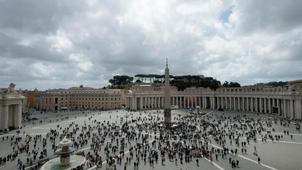 Pope Francis holds the  Regina Caeli prayer at the Vatican