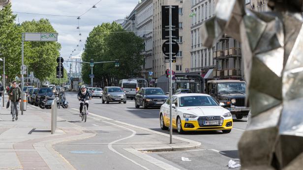 Geplanter Pop-Up-Radweg Praaterstraße