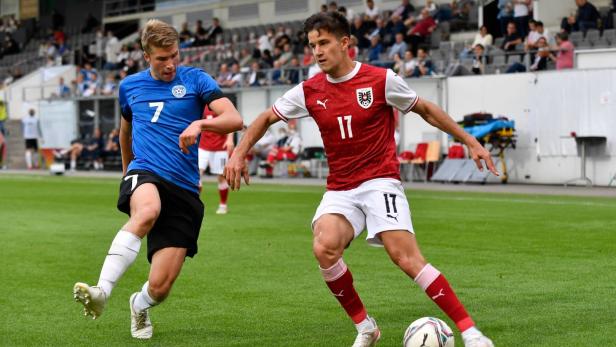 Links unterwegs: U-21-Teamspieler Jonas Auer (re.) wechselt zu Rapid