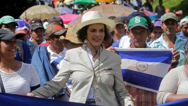 Menschenrechtsaktivistin Bianca Jagger, Ex-Frau von Stones-Legende Mick Jagger, demonstrierte 2017 in ihrer alten Heimat Nicaragua