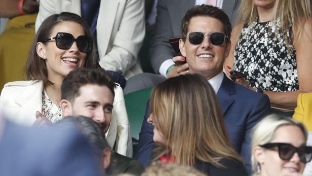 Auch privat vertraut: Tom Cruise mit Hayley Atwell in Wimbledon