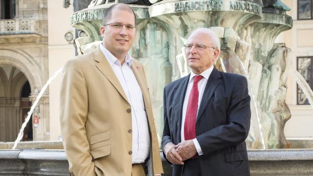 Vater und Sohn: Claus Raidl gehört zu den Alt-Granden der ÖVP; Sohn Gregor kandidiert für die pinke Konkurrenz