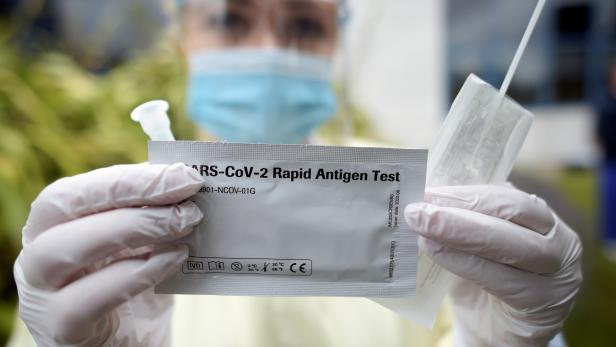 Airline Pilots from Recover Irish Aviation group undergo COVID-19 rapid antigen tests, in Dublin