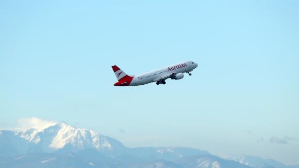 A plane of Lufthansa's Austrian unit Austrian Airlines takes off from Vienna International Airport in Schwechat