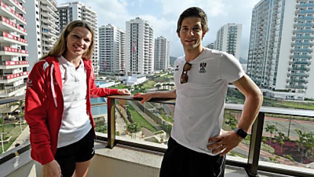 Elisabeth Baldauf und David Obernosterer Badminton-Paar Baldauf/Obernosterer gegen Übermacht