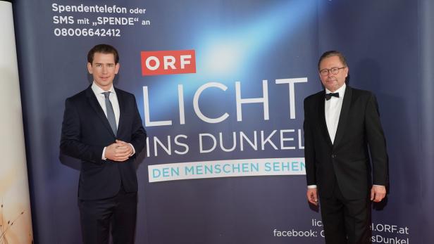 Wer lindert, im übertragenen Sinn, wessen Not, diese Frage stellt sich im Verhältnis ORF zur Politik und umgekehrt öfter: Bundeskanzler Sebastian Kurz; ORF Generaldirektor Alexander Wrabetz