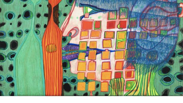 Friedensreich Hundertwasser La Nuit de la buveuse (Die Nacht der Trinkerin) Verkauft für: € 327.100 Auktion: Sotheby&#039;s Paris, Dezember 2020